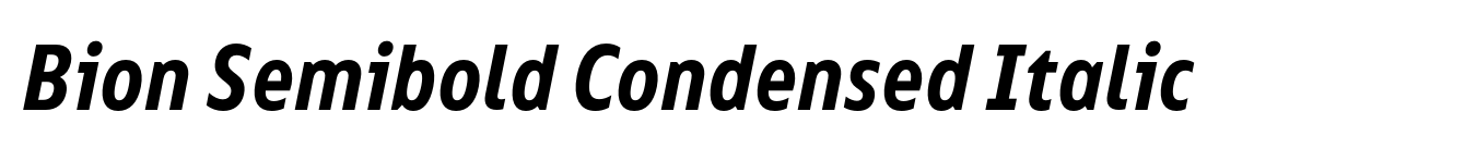 Bion Semibold Condensed Italic
